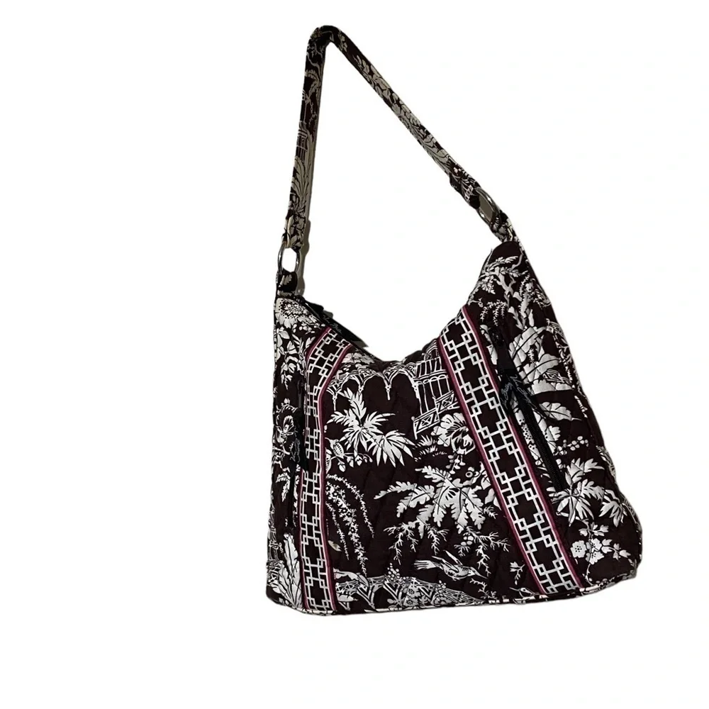Vera Bradley Imperial Toile Hobo, Shoulder,‎ Tote, Tropical, Floral, Leafy